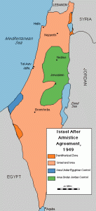 Israel, after the War of Independence, or the Nakba, in 1949