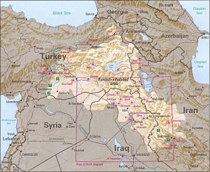 Kurds come from an area called Kurdistan which spans parts of Turkey, Syria, Iran and Iraq.